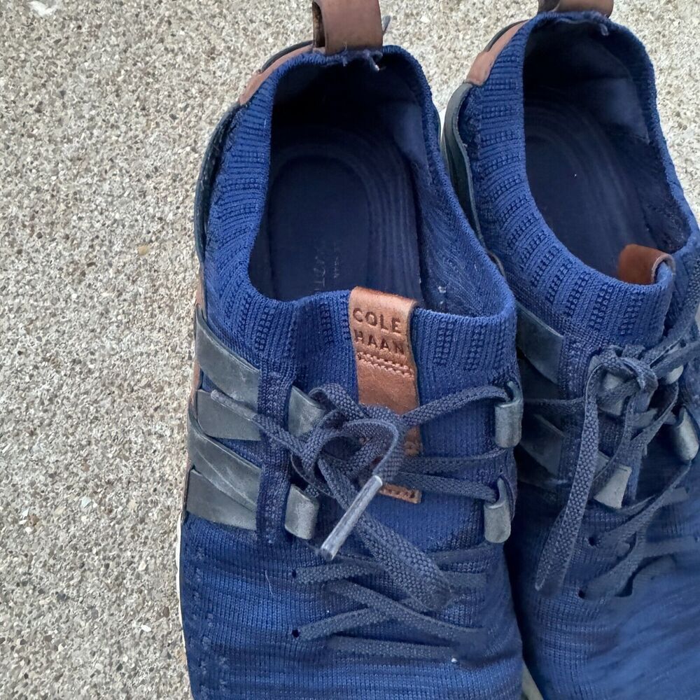 Cole Haan GrandMøtion Sneakers Mens 9.5 Navy In/Peony‎ Woven Casual Shoes C27735 - Picture 5 of 11